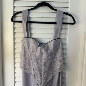 Elegant Lace Trimmed Corset Dress